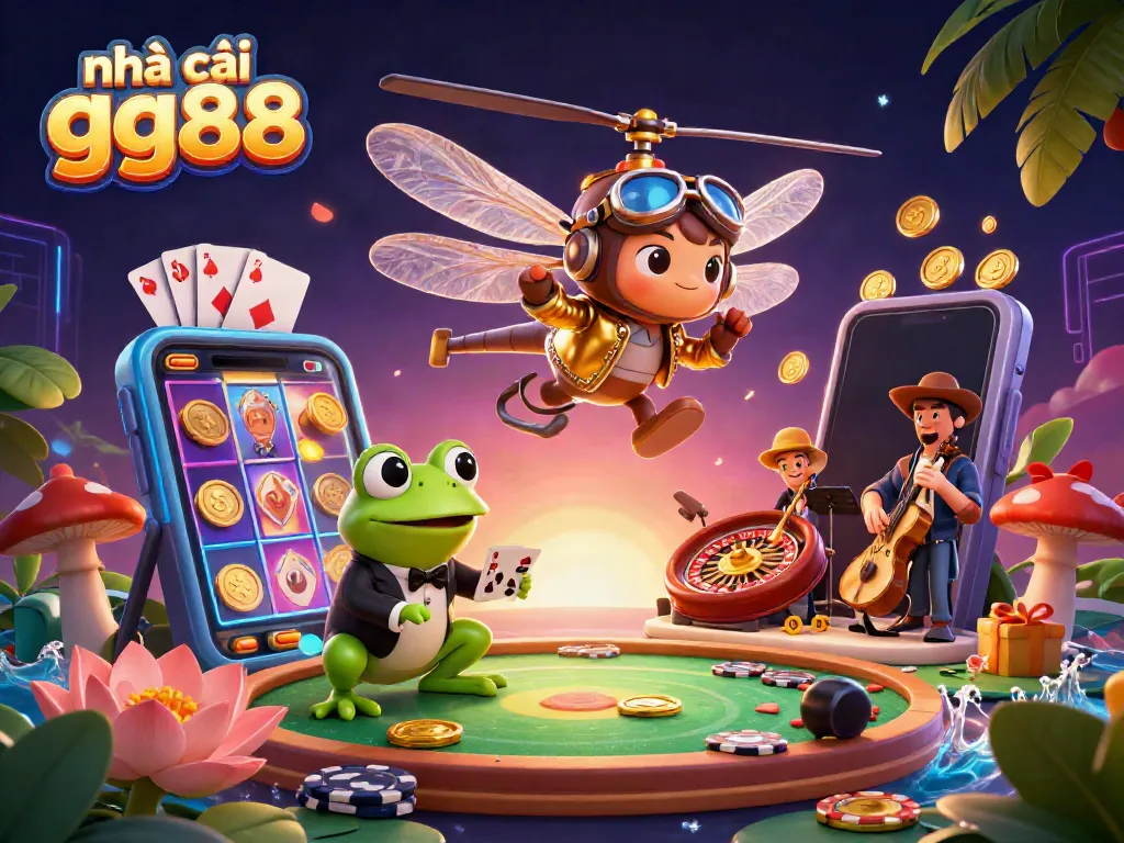 Experience the vibrant gaming world of nhà cái gg88 with dynamic characters and casino action.