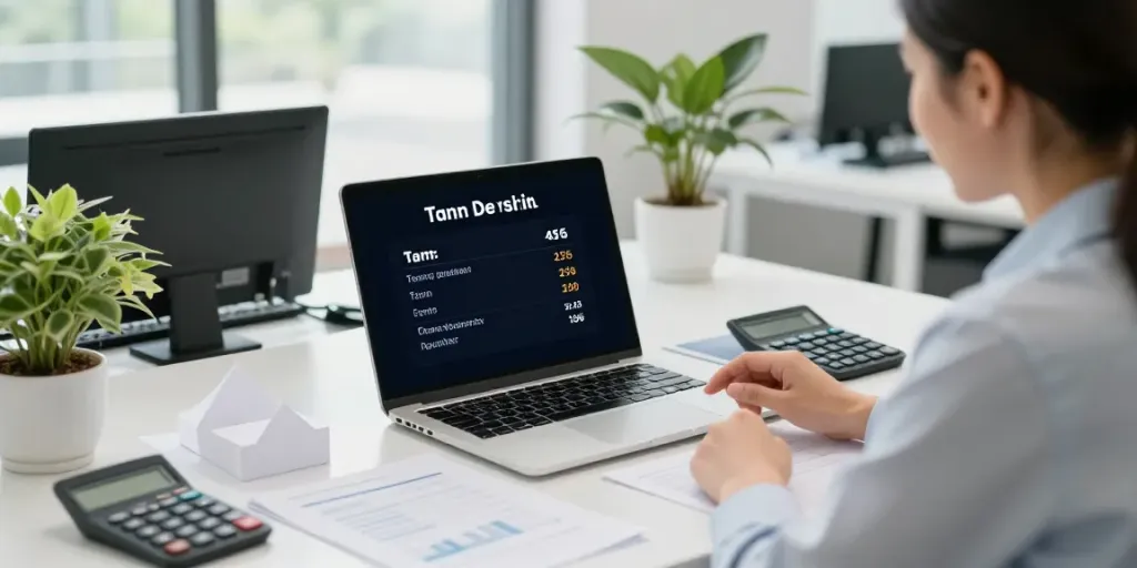 Conseiller financier discutant des taux compte à terme dans un bureau moderne