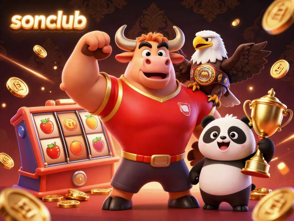Experience the thrill of online gaming with sonclub's vibrant casino scene featuring unique characters and dynamic slots.