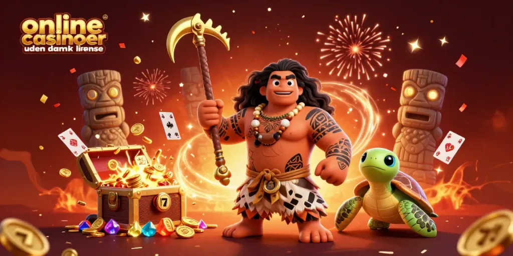 Engage with the thrilling world of online casinoer uden dansk licens featuring a vibrant 3D scene.