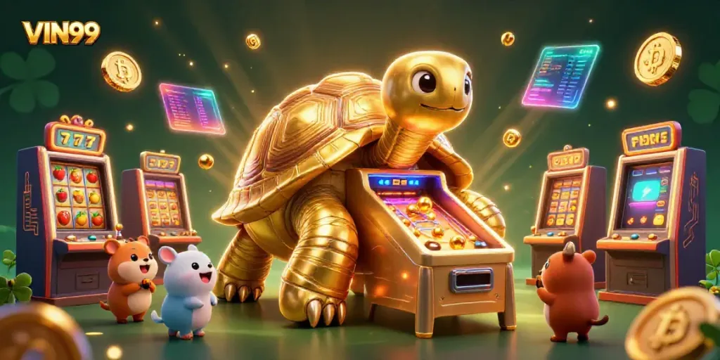 Engage in thrilling slot gameplay at VIN99 with exciting characters and vibrant effects