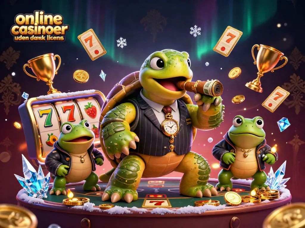Engage with online casinoer uden dansk licens in a vibrant, action-packed 3D scene showcasing gaming excitement.