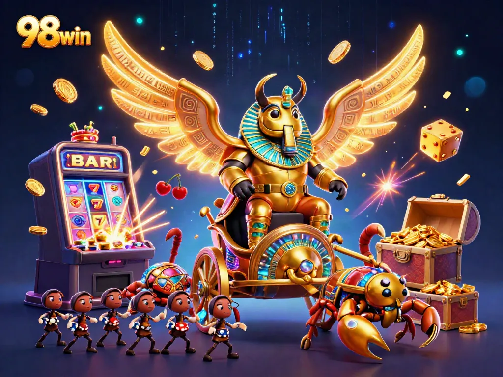 Engage in thrilling gameplay at 98win with golden jackpots, dynamic scorpions, and casino excitement.