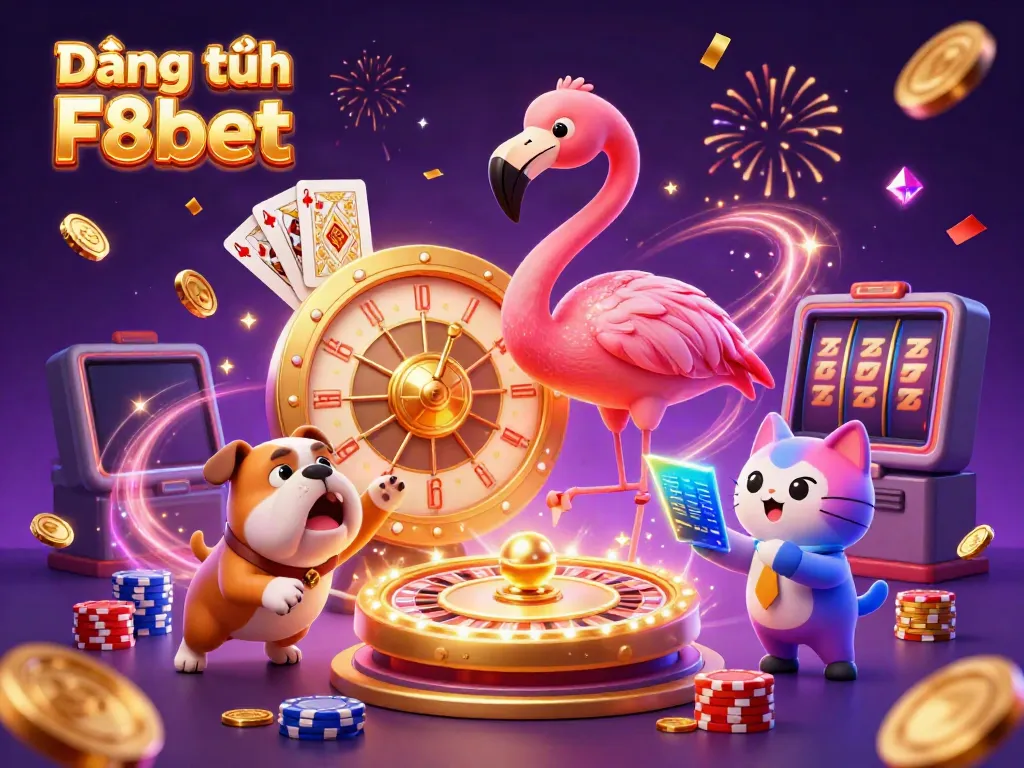 Join the excitement with Đăng ký F8bet as the game show host spins a golden prize wheel.